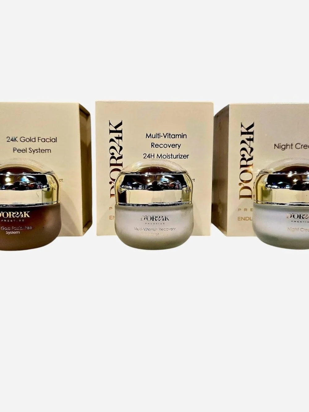 TRIO 24K Gold Facial Peel System, Multi-Vitamin 24H, & Night Creams by D'OR24K